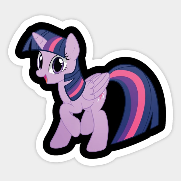 Magical Purple Book Horse Sticker by NerdsDoingNerdyThings